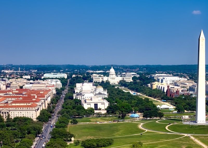 aereal view Washington Monument
