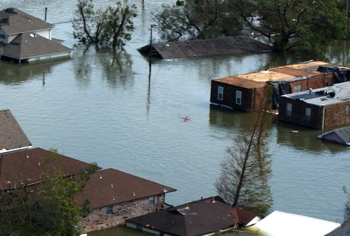 flooded houses in New Orleans after Hurricane Katrina