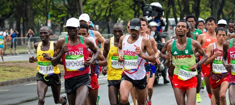 Eliud Kipchoge won gold in the men’s marathon at the 2016 Summer Olympics