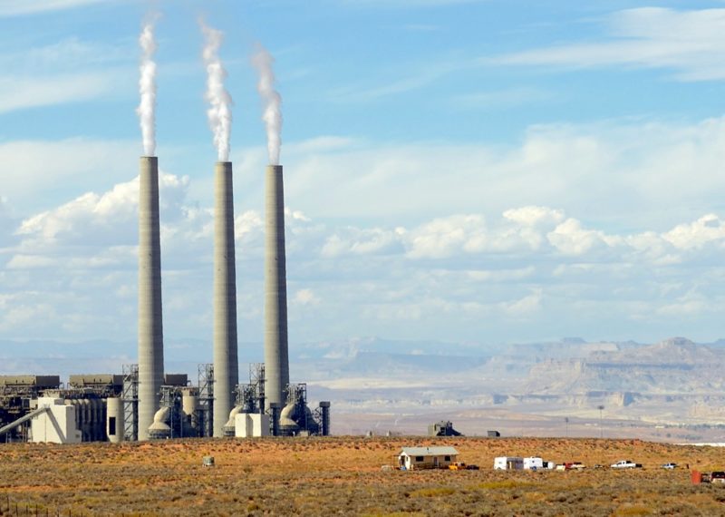 Navajo generating station, Arizona, cloudy day