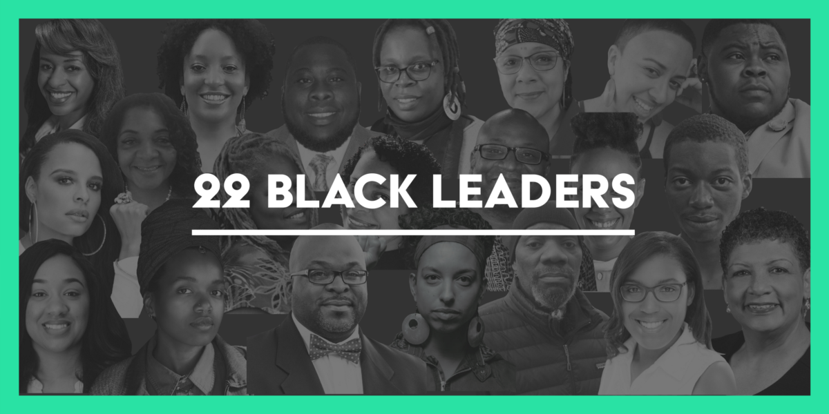 a collage of black climate leaders