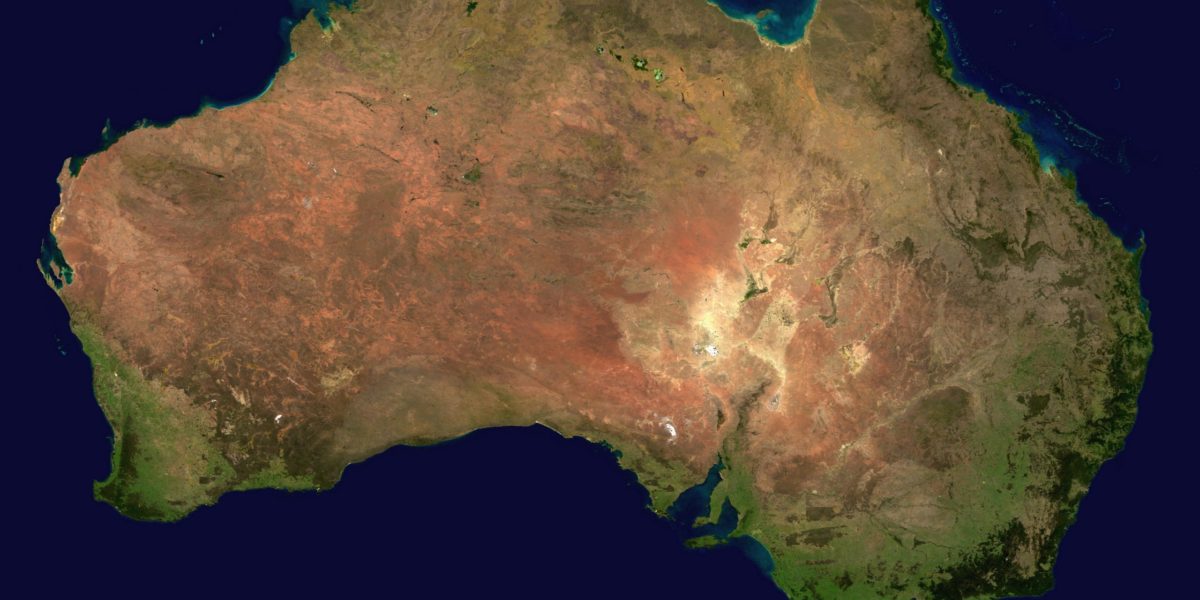 Australia satellite view