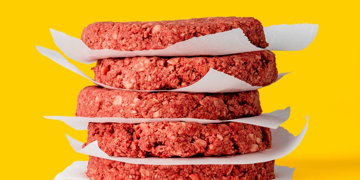 meat cakes, yellow background