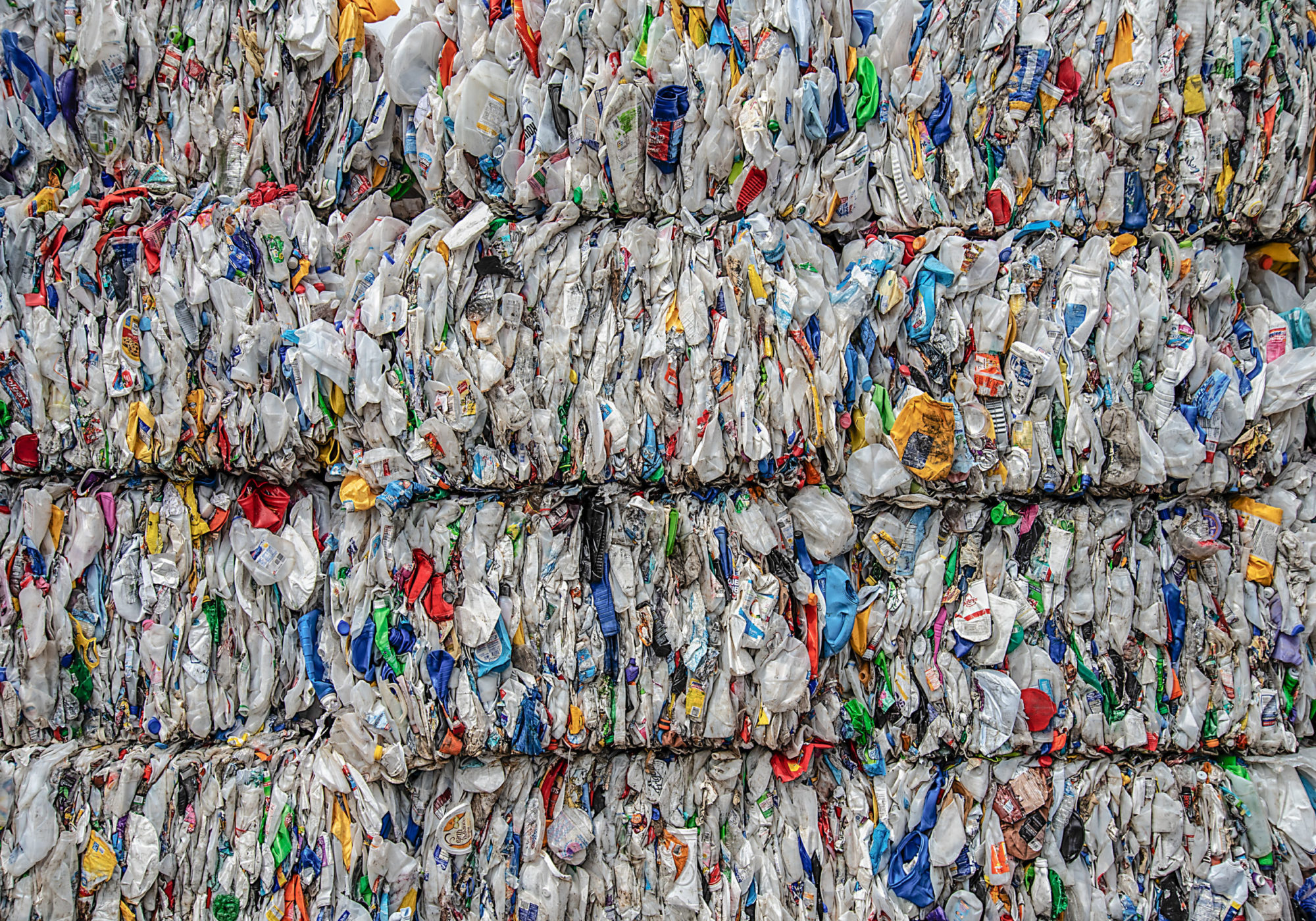 Plastic bales at Greenstar Recycling, which used to sell plastic to China before Beijing sharply curbed imports of plastic waste over environmental concerns. CREDIT: Teake Zuidema/Nexus Media News