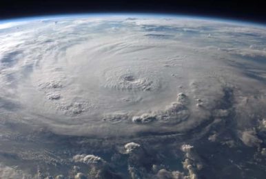 huge hurricane view from space
