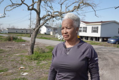 Audrey Trufant Salvant surveys the damage to Ironton, Louisiana.