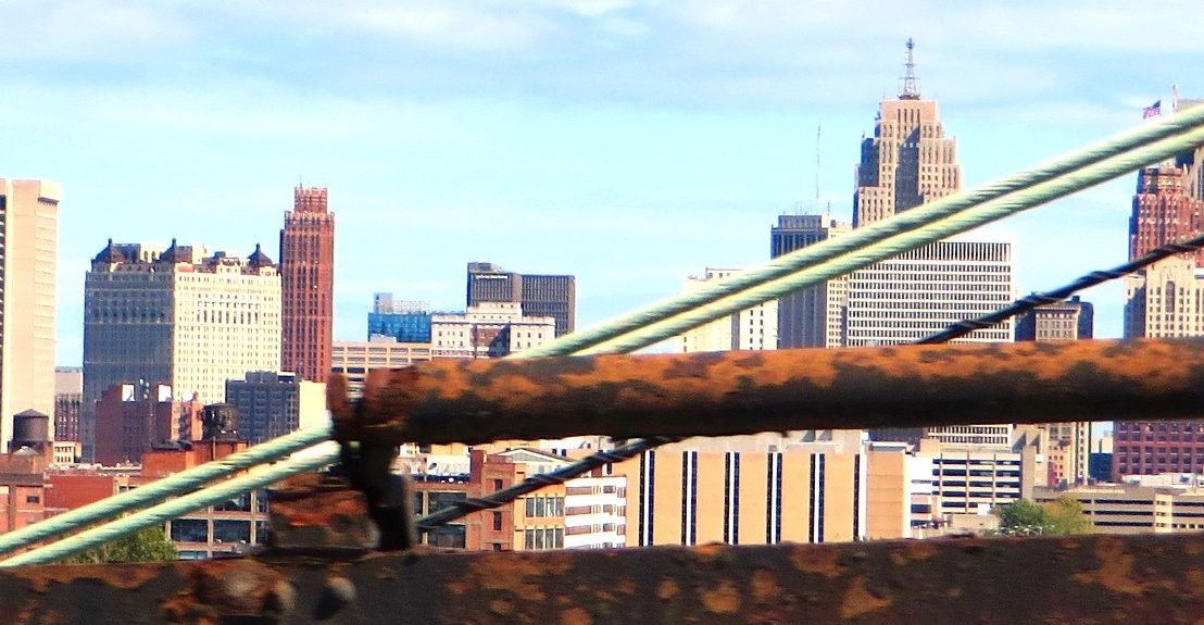 The view from the Ambassador Bridge in Detroit, Michigan. Source: Ken Lund
