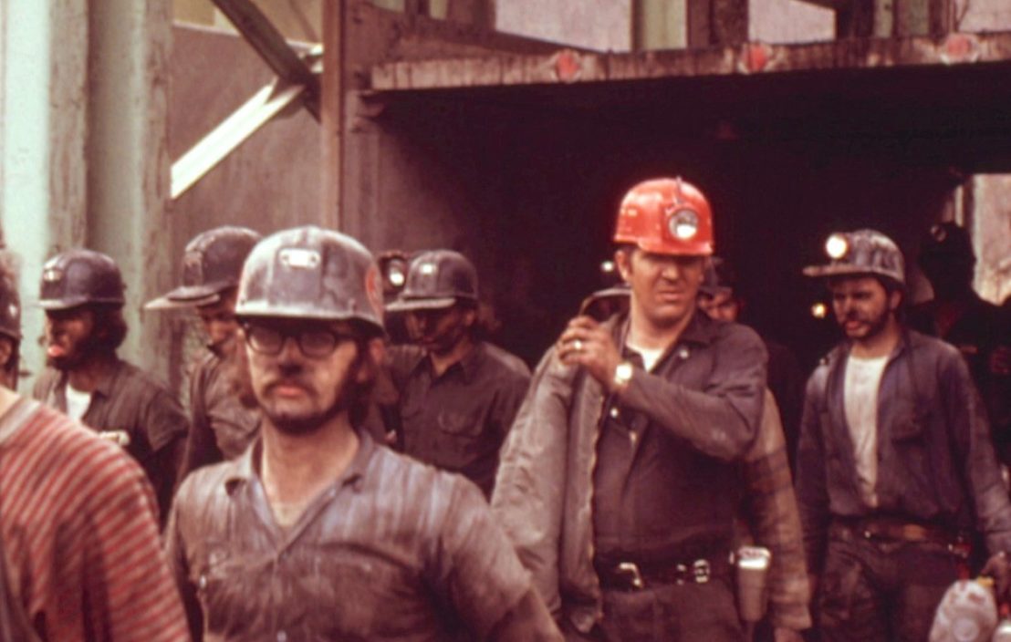 Workers at a mine near Richlands, Virginia, 1974. Source:Jack Corn