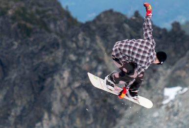 A snowboarder at Camp of Champions, 2016. Source: Camp of Champions
